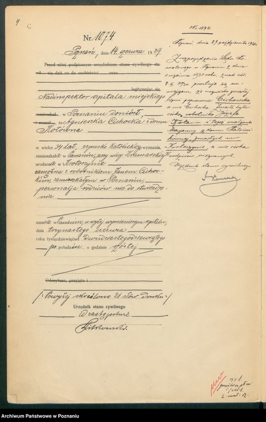 Obraz 6 z jednostki "Księga miejscowa zgonów tom III [Rejestr główny zgonów]"