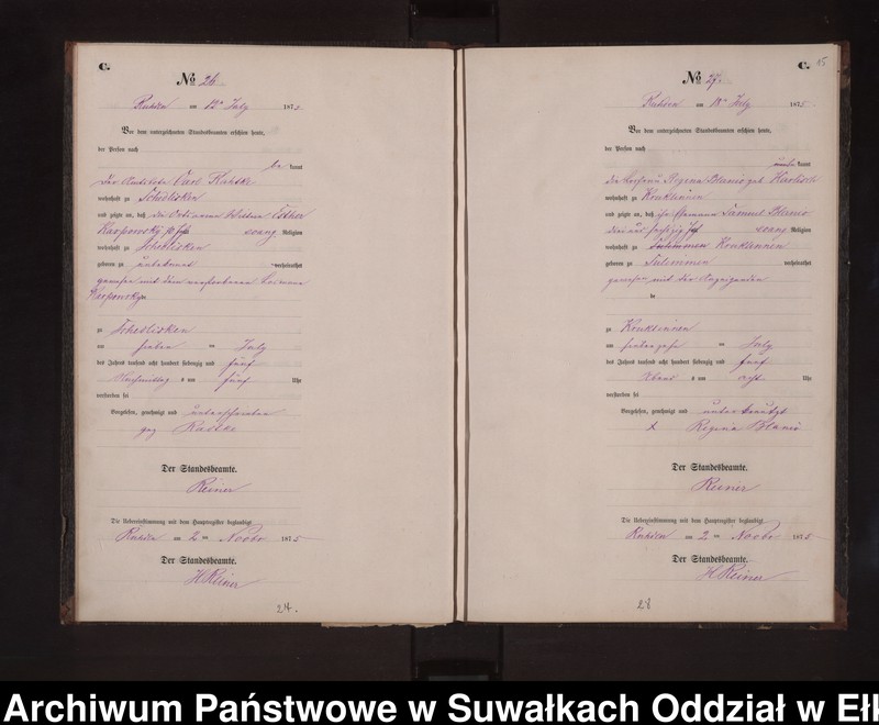image.from.unit.number "Sterbe-Neben-Register des Preussischen Standes-Amtes Stasschwinnen Kreis Loetzen"