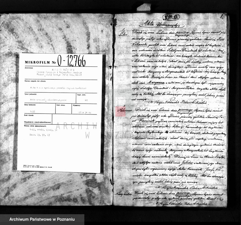 Obraz 1 z jednostki "Duplikat urodzonych, zaślubionych i zmarłych"
