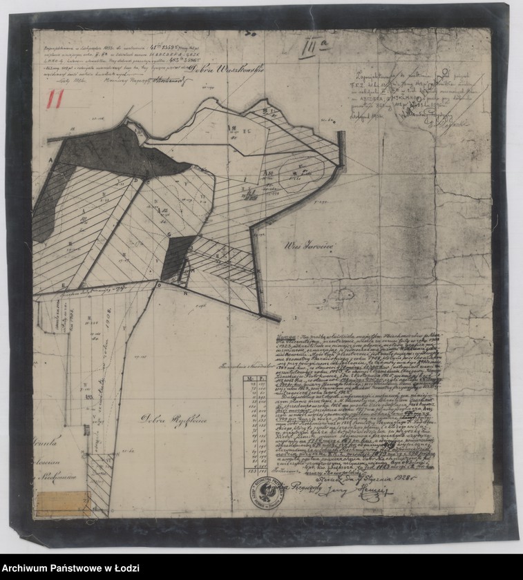 Obraz 3 z jednostki "Odrys pomiaru dóbr Niechmierów ... w powiecie sieradzkim położonych"