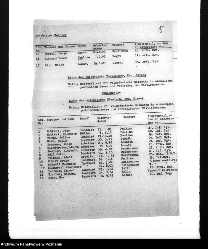 Obraz 9 z jednostki "Amtliche Meldungen Kreis Turek"