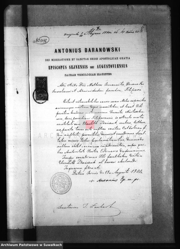 image.from.unit.number "Dokumenty Filipovskago Prichoda za 1900"