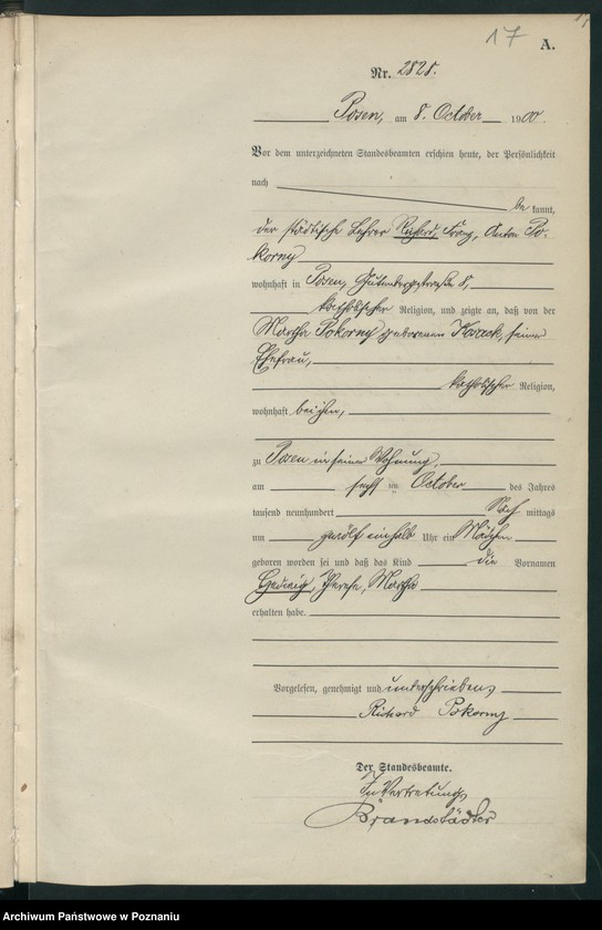 Obraz 20 z jednostki "Księga miejscowa urodzeń"