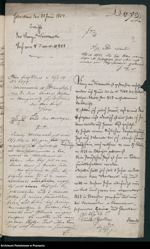 Obraz 12 z jednostki "A. betr. den Gutsbesitzer Franz von Wierszewski in Sosnowko, Kreis Wongrowitz"