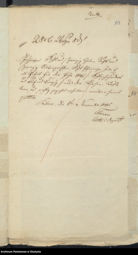 image.from.unit.number "Beläge zur Jahres Rechnung der Kirche zu Rhein für das Jahr 1845"