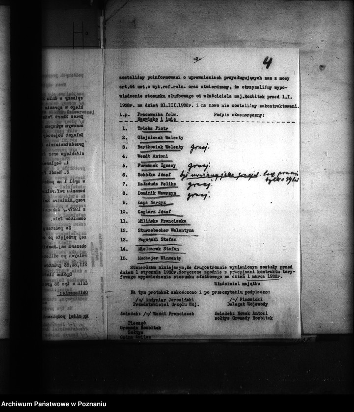 Obraz 8 z jednostki "Odprawy z art. 44 ustawy o wykonaniu reformy rolnej dla byłej służby folwarcznej z przymusowego wykupu części majątku Prusim-Rozbitek powiatu międzychodzkiego"