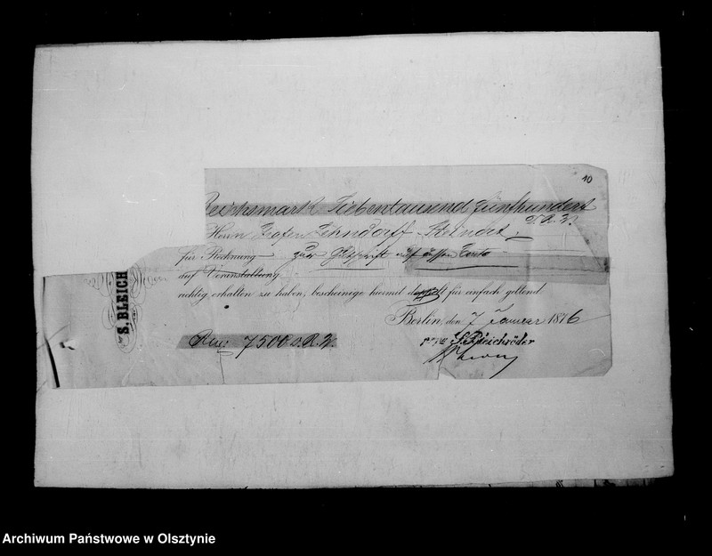 image.from.unit.number "/Akten Betr. Geldgeschäfte mit den Maklern u. Bankhäusern Broschwitz- Berlin, Soermans, Bleichröder- Berlin, Hetschal- Dresden, Dr. Strousberg Bln, Landsberger u. a. /"