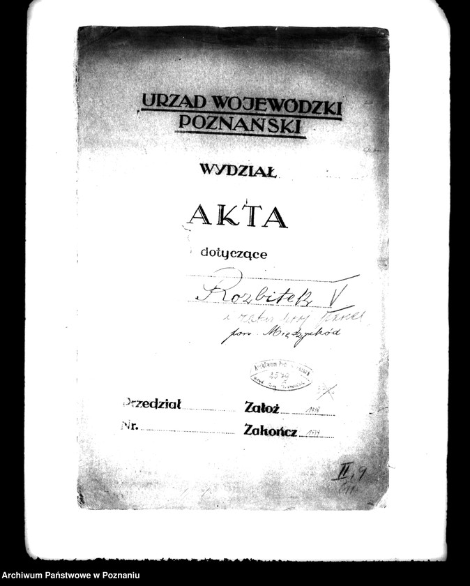 Obraz 4 z jednostki "Majątek Rozbitek powiatu międzychodzkiego zatwierdzenie projektu parcelacyjnego"