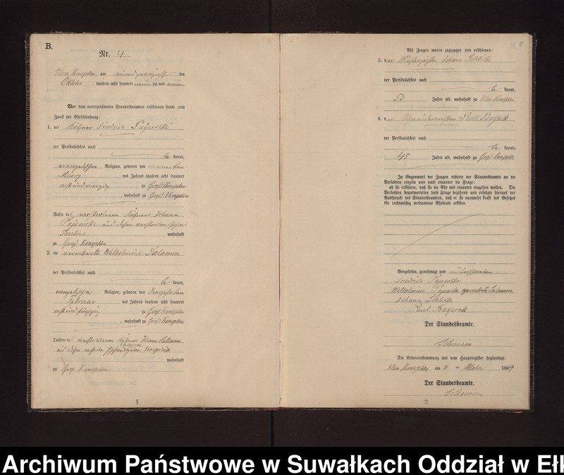 image.from.unit.number "Heiraths-Neben-Register des Preussischen Standes-Amtes Gross Konopken Kreis Loetzen"