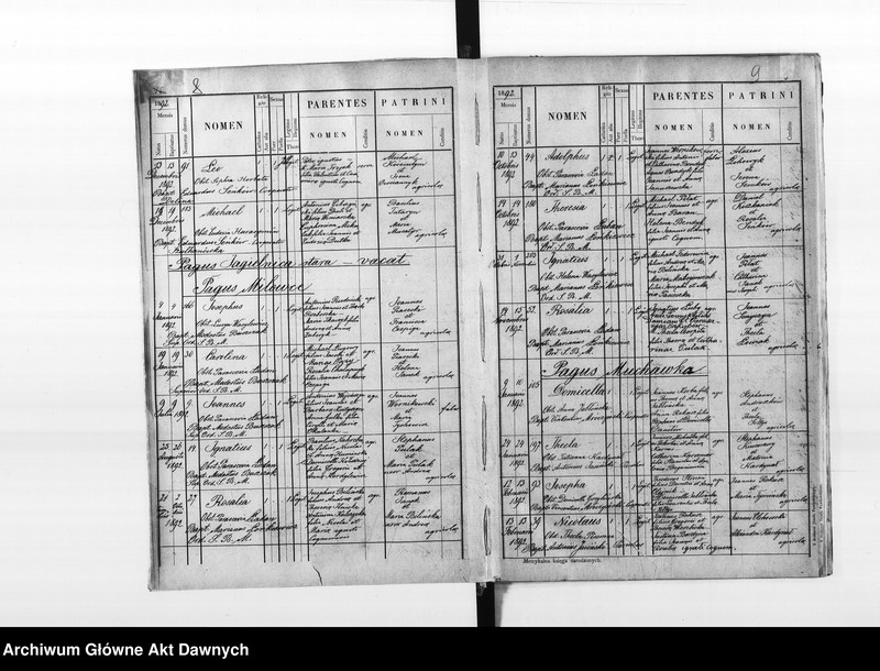 image.from.unit.number "Parafia: Jagielnica. Dekanat: Czortków. Księga metrykalna urodzeń, ślubów i zgonów dla miasta Jagielnica i wsi: Dolina z Szulchanówką, Jagielnica Stara, Milowce*, Muchawka, Nagórzanka, Rosochacz, Sosolówka*, Chomiakówka, Salówka, Ułaszkowce* z Zabłotówką*."