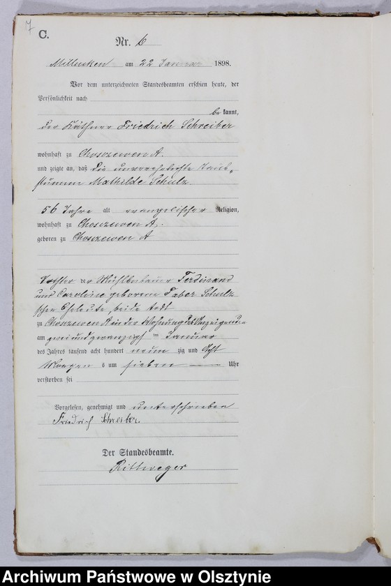 image.from.unit.number "Sterbe-Haupt-Register Nr 1 - 77 i 1 - 76"