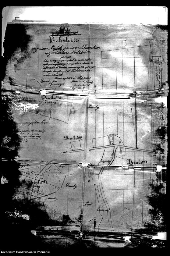 Obraz 7 z jednostki "/Szkic ogólnych wytycznych projektu scalenia wsi Wielodwór powiatu konińskiego oraz plan gruntów wsi Wielodwór/"