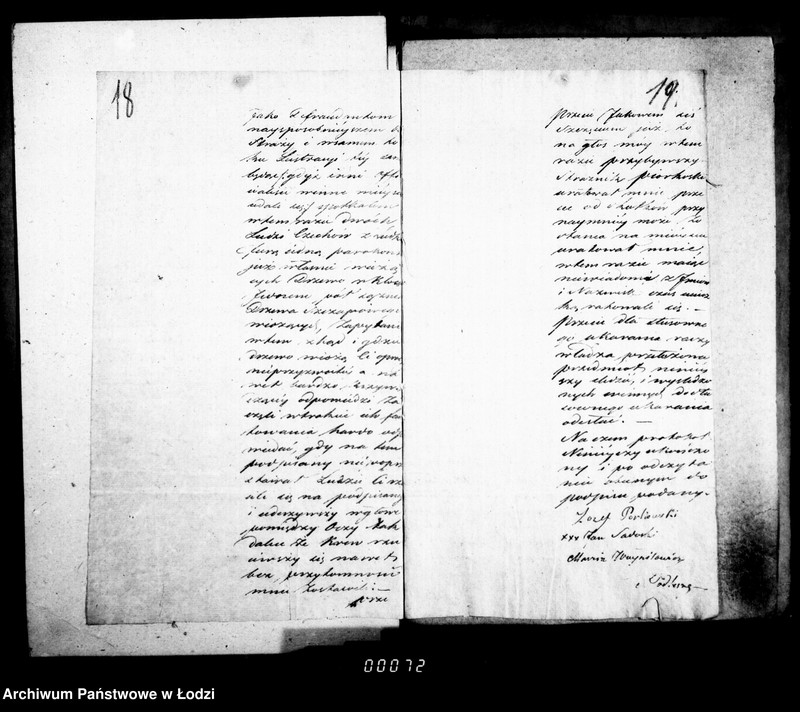 Obraz 17 z jednostki "Akta ławnika czynnego osady fabrycznej Łódka tyczące się defraudacji leśnych"