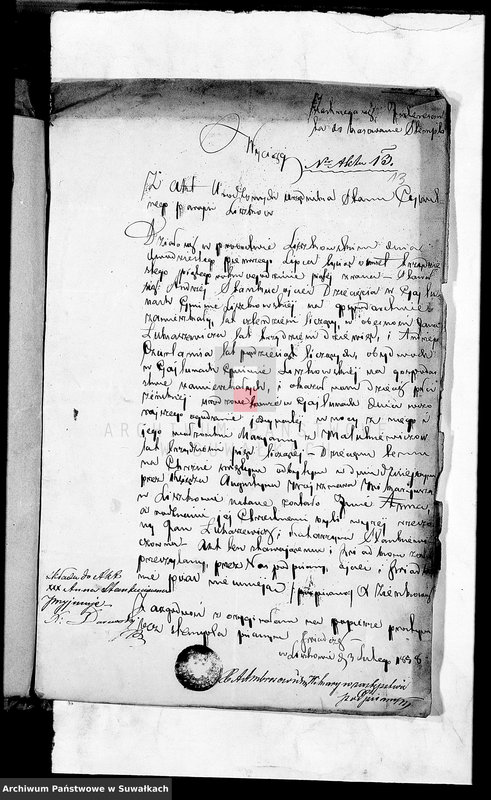 Obraz 9 z jednostki "Dowody do Akt Ślubnych Urzędnika Stanu Cywilnego Parafii Rzymsko- Katolickiej Lejpuny za Rok 1858"