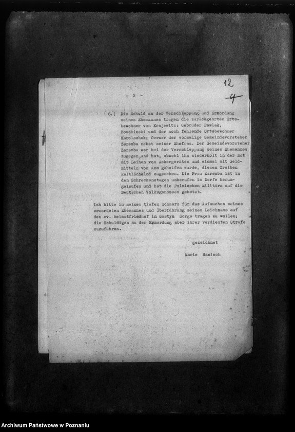 Obraz 17 z jednostki "Schriftwechsel aus verschiedenen Kreisen - w sprawie zmarłych miejscowych Niemców"