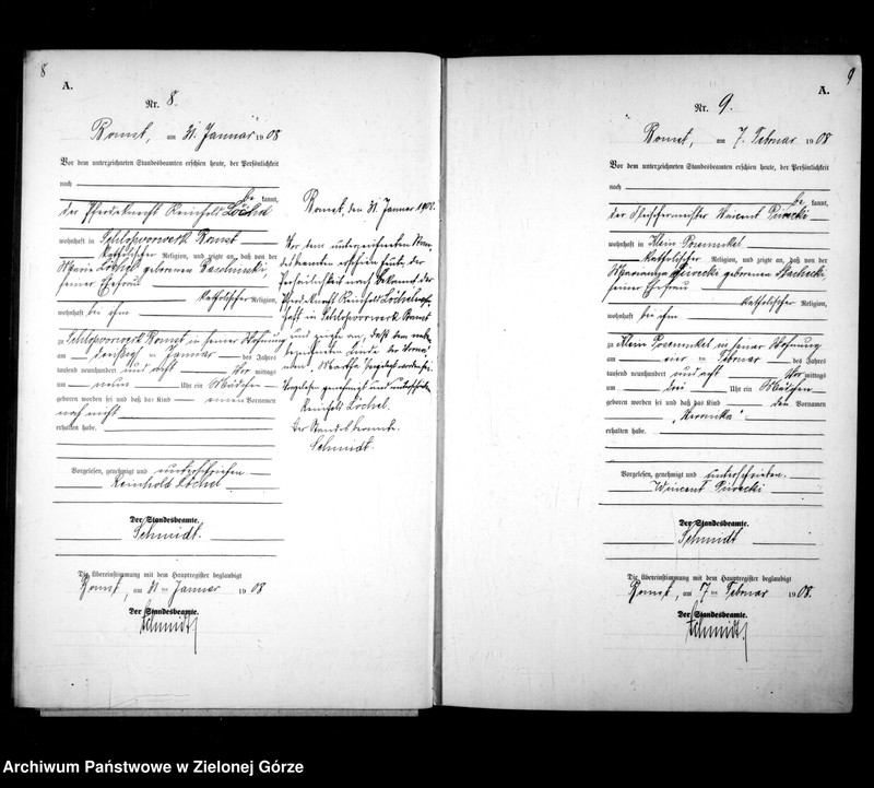 Obraz 9 z jednostki "[Księga urodzeń]"