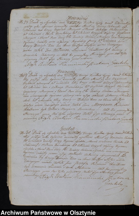 image.from.unit.number "Duplikat Aktów Urodzenia, Zaślubień, Zeńścia z Parafii Grzebskiey za Rok 1845"