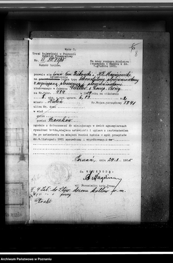 Obraz 16 z jednostki "Stolarnia w Wieleniu pow. czarnkowski, R. Dzikowski i W. Maciejewski nr woj. 5841"