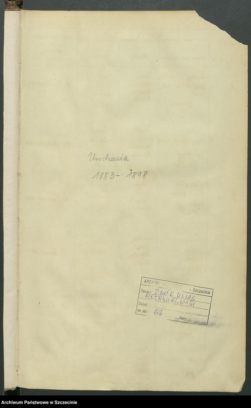 image.from.unit.number "Kirchenbuch. Lübzin (Lubczyna, now.)."