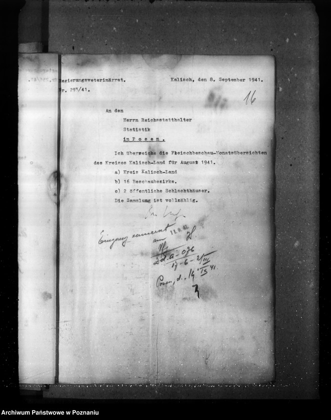 Obraz 20 z jednostki "Statistik über Fleischbeschau und Schlachtungen"