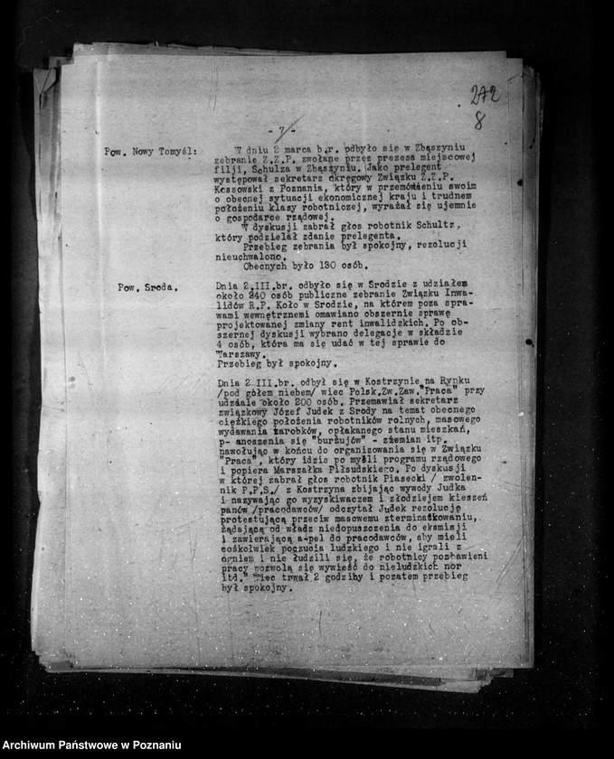 Obraz 13 z jednostki "Sprawozdania sytuacyjne tygodniowe za czas od 1 marca do dnia 28 marca 1930 r. /nr 18-21/"