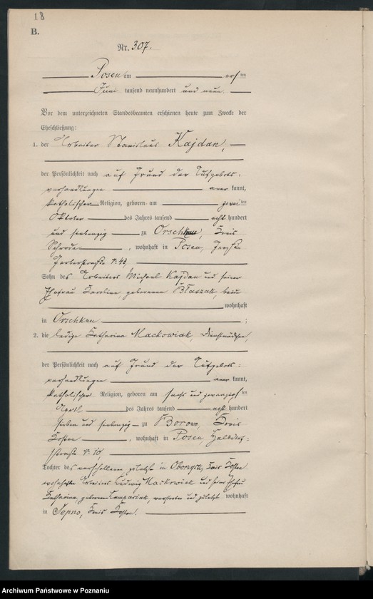 Obraz 20 z jednostki "Księga miejscowa małżeństw tom II [Rejestr główny małżeństw]"