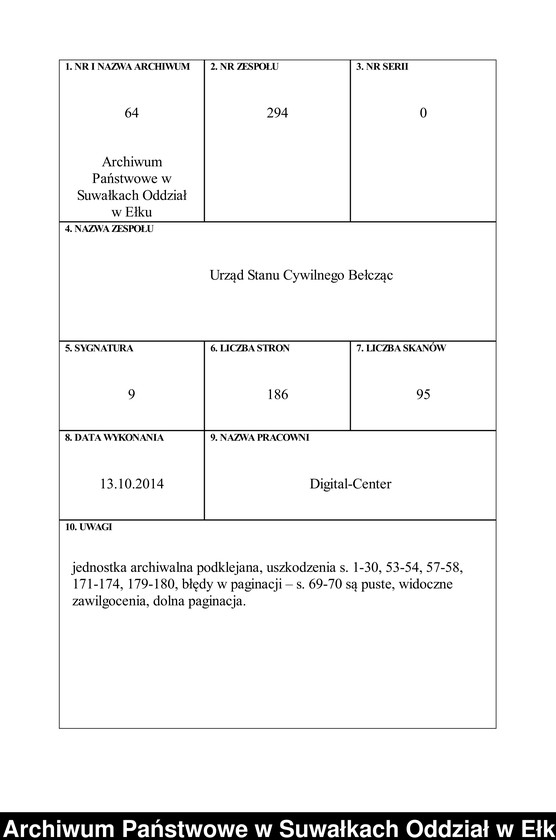 image.from.unit.number "Sterbe-Haupt-Register des Königlichen Preussischen Standes-Amtes Belzonzen Kreis Johannisburg"