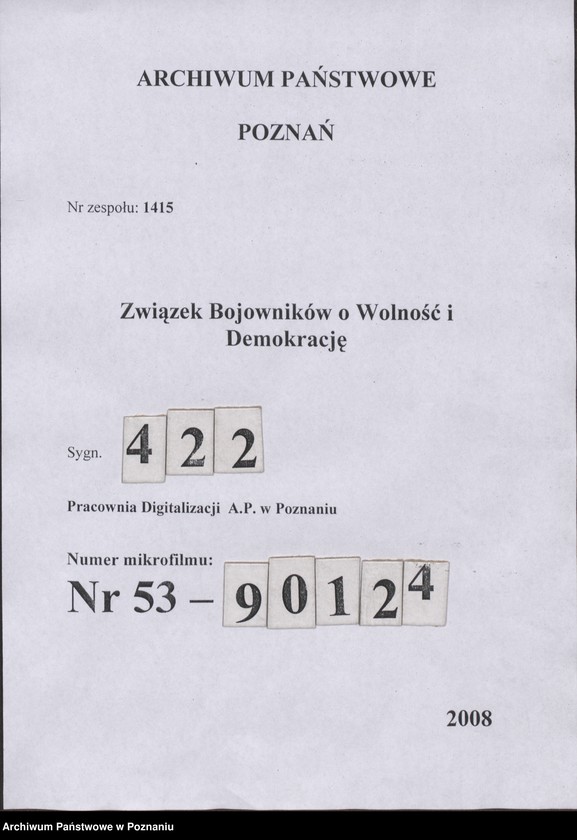 Obraz 3 z jednostki "Życiorysy powstańców wielkopolskich: J - tom lV /Jarzębowski Antoni - Jeszka Bolesław/."