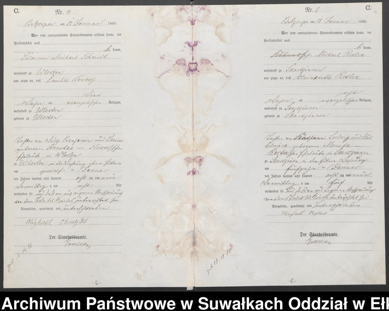 image.from.unit.number "Sterbe-Haupt-Register des Königlichen Preussischen Standes-Amtes Belzonzen Kreis Johannisburg"