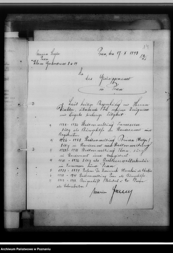 Obraz 18 z jednostki "[Korespondencja w sprawach organizacyjnych], Kreissippenamt Mogilno"