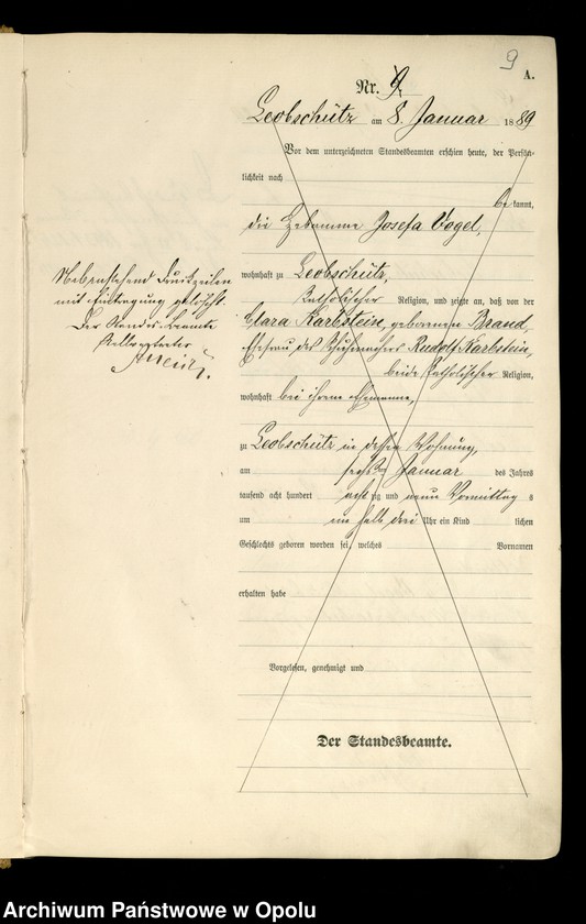 image.from.unit.number "[Urząd Stanu Cywilnego w Głubczycach. Ksiega urodzeń za rok 1889]"