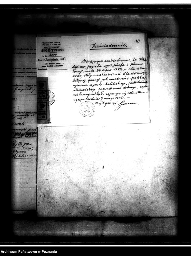 Obraz 14 z jednostki "Uregulowanie w myśl przepisów ustawy z 18.III.1932 r. prawa własności gruntów nabytych w drodze parcelacji majątku Kozanki-Podleśne powiatu tureckiego"