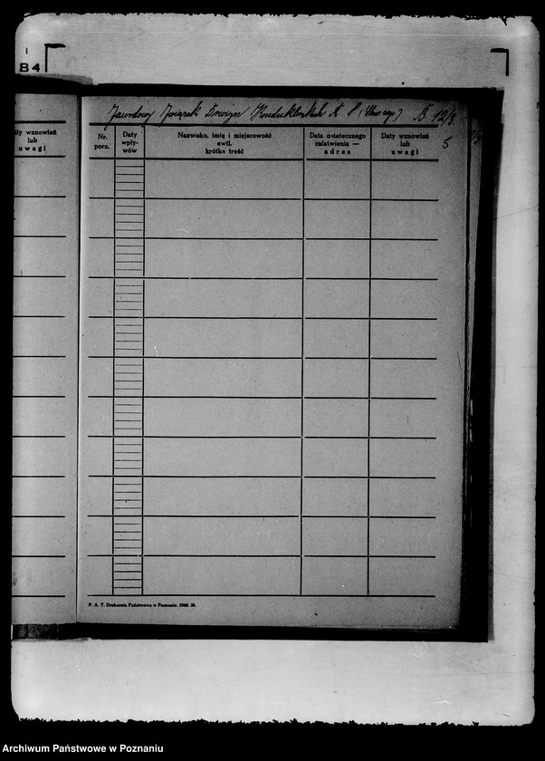 Obraz 10 z jednostki "Spisy spraw Wydziału Społeczno-Politycznego"