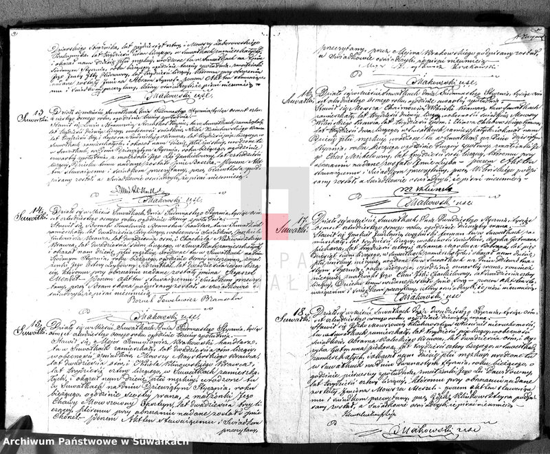 image.from.unit.number "Duplikat. Akta Urzędnika Stanu Cwilnego Wyznań Niechrześcijańskich Okręgu Suwalskiego i Jeleniewskiego Urodzonych, Zaślubionych i Zmarłych na rok 1848"
