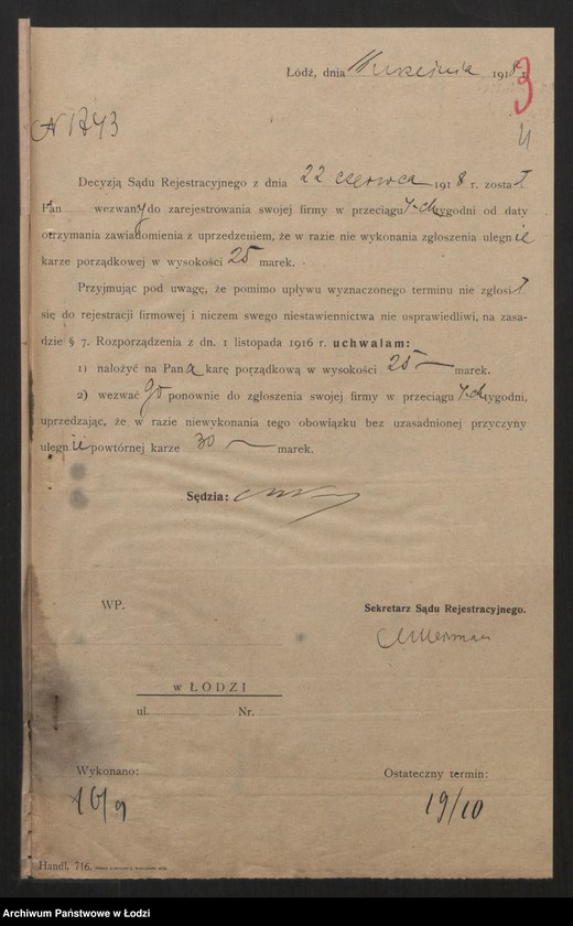 Obraz 6 z jednostki "Jakób Aron Józefowicz- sklep owocowy"