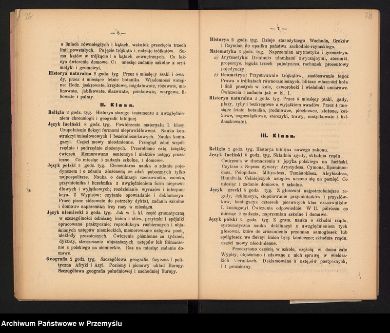 image.from.unit.number "XVII Sprawozdanie Dyrekcji C.k. Gimnazjum w Jarosławiu za rok szkolny 1901"