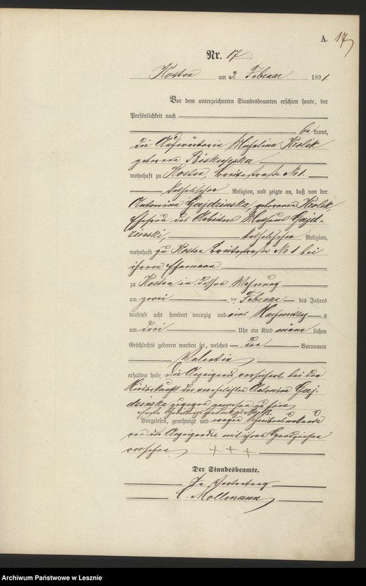 Obraz 20 z jednostki "[Księga urodzeń - miasto]"