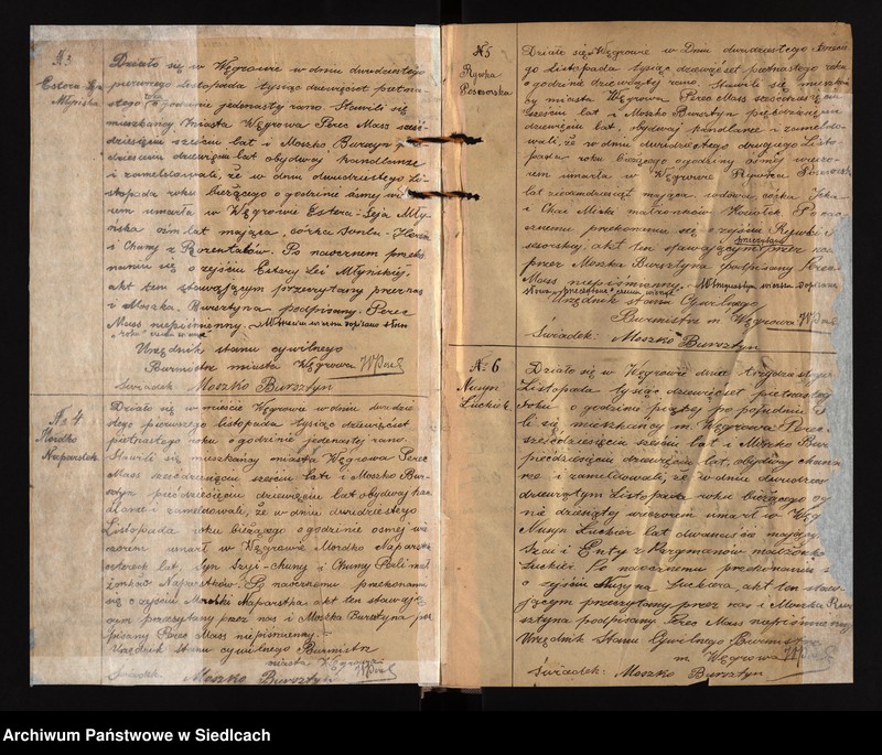 image.from.unit.number "Księga aktów zgonów wyznania mojżeszowego [wpisy od aktu 1 z listopada 1915 roku]"