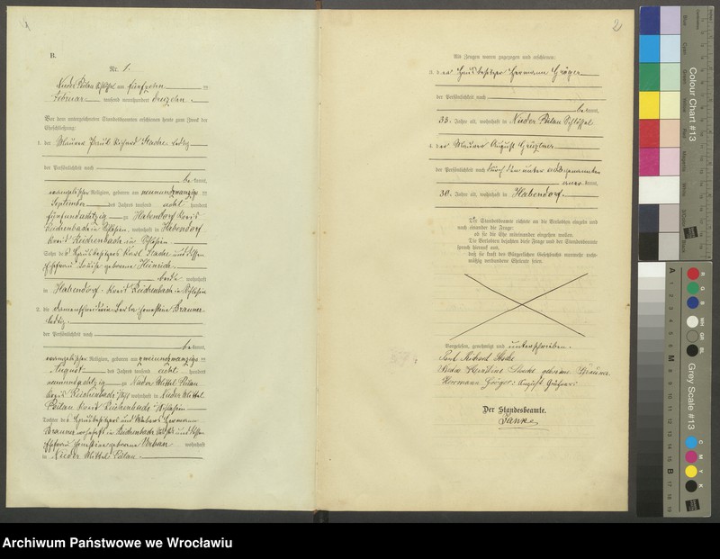Obraz 4 z jednostki "Heiraths-Haupt-Register Nieder Peilau (Piława Dolna) 1913-1917"
