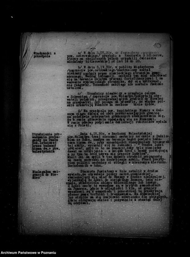 Obraz 13 z jednostki "Komunikaty meldunki dzienne sytuacyjne 76-98/39, 100-105/39"