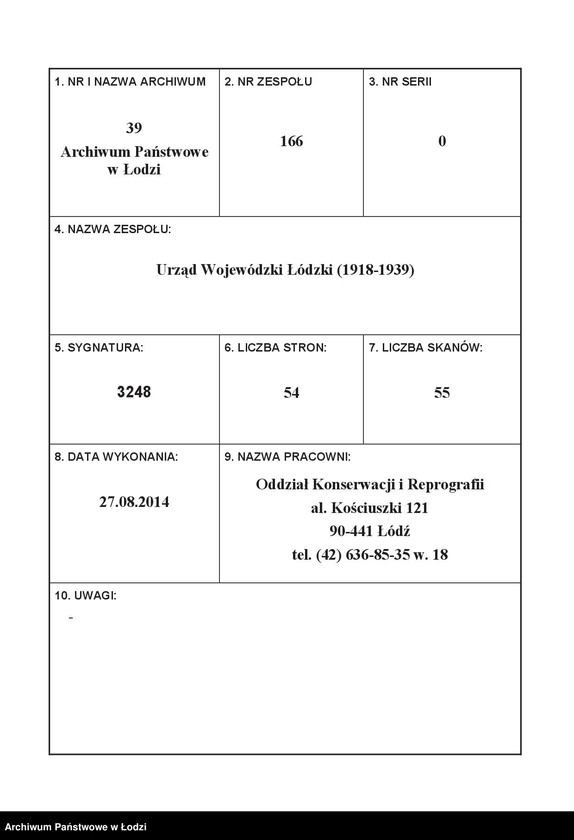 Obraz 1 z jednostki "Wykazy gospod. Nr. 1 pow. brzeziński"