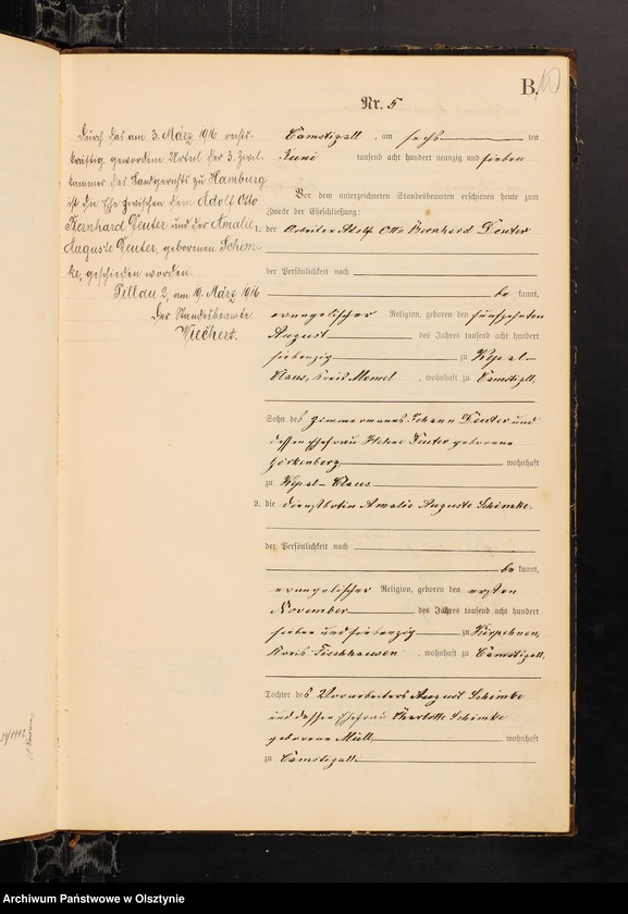 image.from.unit.number "Heiraths-Haupt-Register Nr 1 - 22"