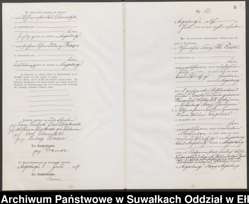 image.from.unit.number "Heiraths-Neben-Register des Preussischen Standes-Amtes der Stadt Angerburg Kreis Angerburg"