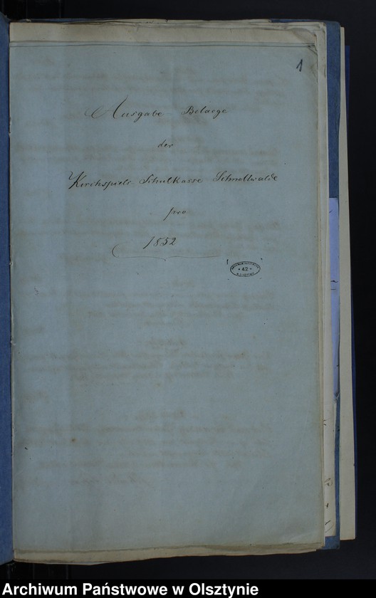 image.from.unit.number "Ausgabe Beläge der Kirchspiels Schulkasse"