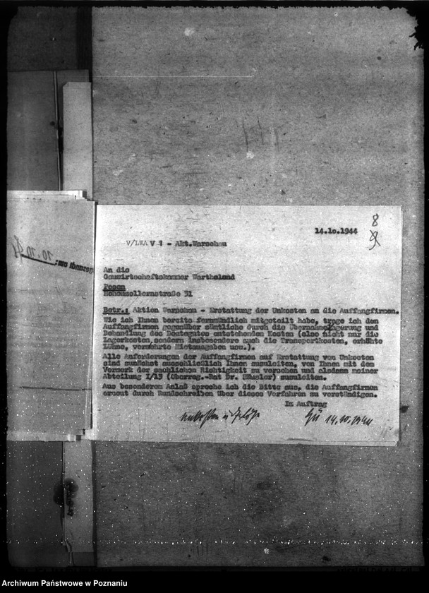 Obraz 12 z jednostki "Aktion Warschau. Unkosten und Erlös"