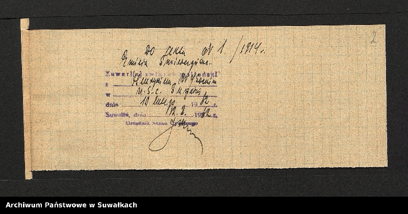 image.from.unit.number "Dublikat" aktov" o rodivšichsja, brakosočetavšichsja i umerilich" Evangeličesko-Augsburgskago prichoda v" g. Suvalkach" na 1914 god""