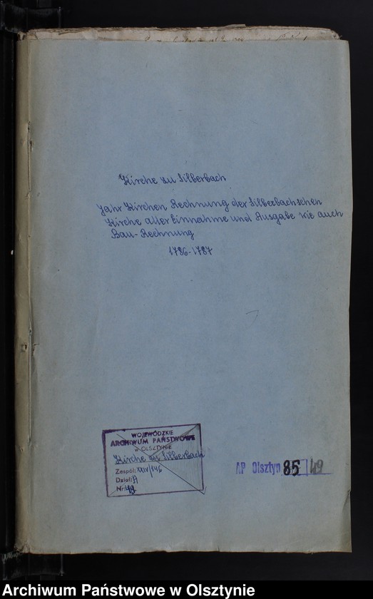 image.from.unit.number "Jahr Kirchen Rechnung der Silberbachschen Kirche aller Einnahme und Ausgabe wie auch Bau-Rechnung"