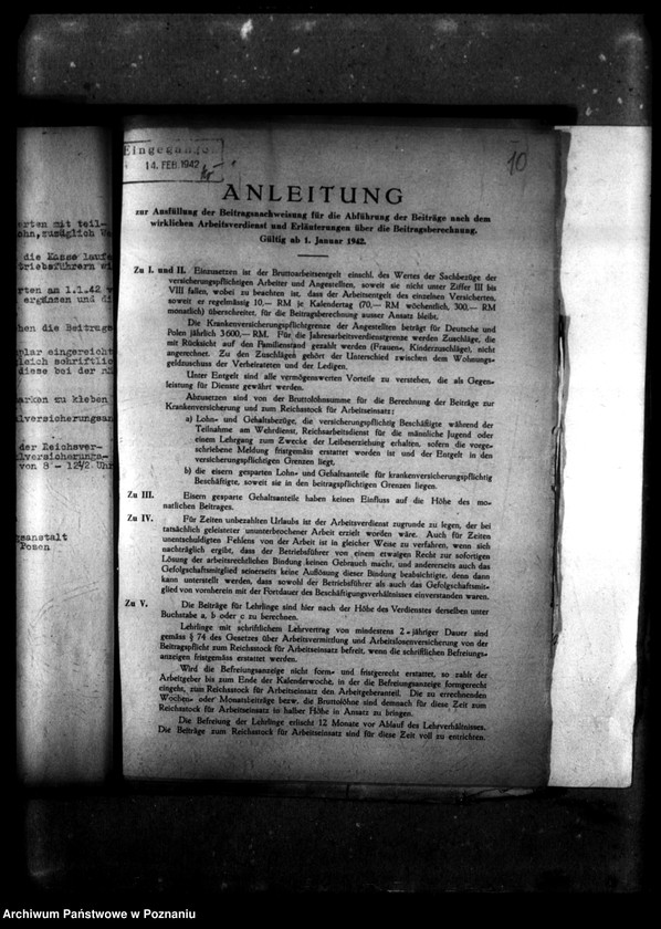 Obraz 14 z jednostki "Polin Marie Nowacka und Socialversicherung [Akta personalne krawcowej Marii Nowackiej. Listy płac personelu polskiego za lipiec 1944 r.]."