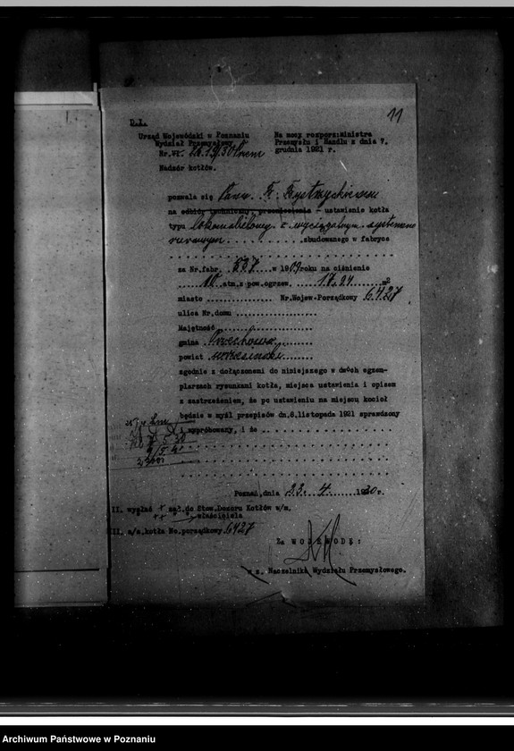 Obraz 20 z jednostki "Fabryka kostki parkietowej B. Bystrzyckiego w Orzechowie powiat wrzesiński nr woj. 6427"