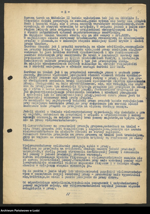 Obraz 16 z jednostki "Współzawodnictwo pracy; protokoły i sprawozdania zakładów przemysłu wełnianego"